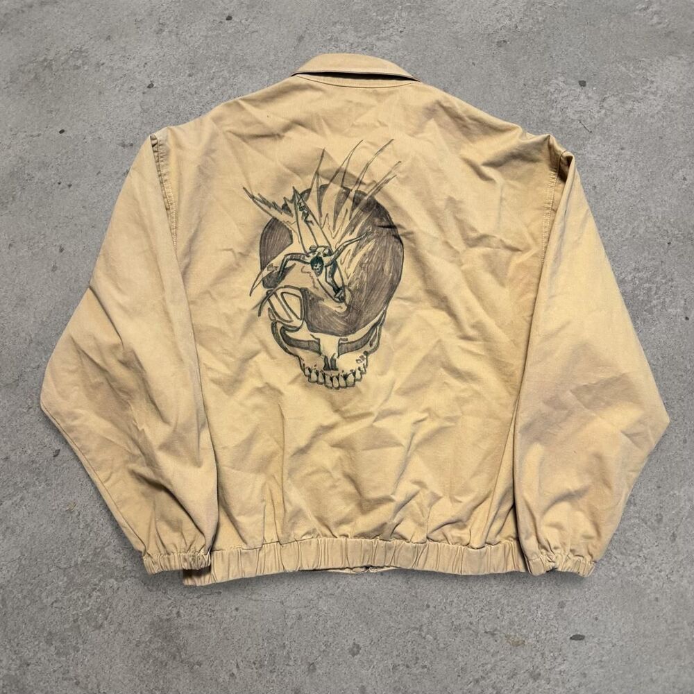 Vintage 1980’s Harrington Jacket Custom Grateful Dead Artwork 1 of 1 Men’s Size